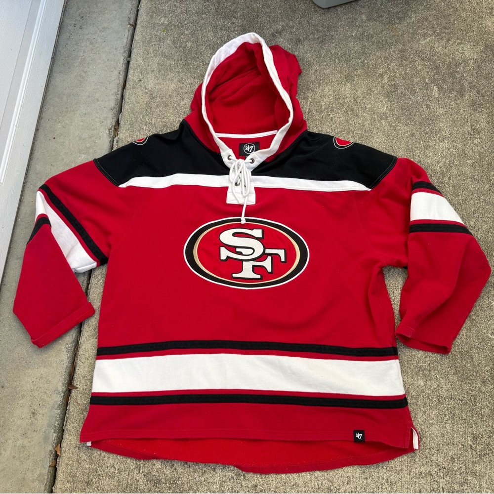Red and Black Hooded Sweater